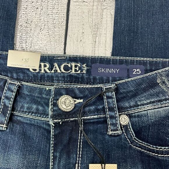 GRACE Patchwork Skinny Jeans - Picture 4 of 6